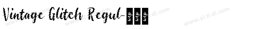 Vintage Glitch Regul字体转换
